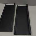 Boswillon Floating Shelves Wall Mounted Set of 2, Modern Black Wall Shelves for Storage with Lip, Display Picture Ledge Shelf for Wall Decor Bedroom Living Room Bathroom Kitchen 17inch