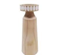 HD 8 in Wood Candle Holder