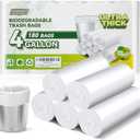 Inwaysin 4-6 Gallon Small Trash Bags Biodegradable 180 Counts, Ultra Thick & Strong 4 Gallon Trash Bag, Unscented Small Garbage Bags, Easy Tearing Waste Basket Liners for Bathroom, Bedroom, Office