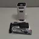 Mini Projector, Portable Projector 4K & Full HD 1080P Support, 270 Rotation Outdoor Projector, Movie Projector Compatible with Smartphone, TV Stick, Laptop, PS4, HDMI, USB (No WiFi or Bluetooth)