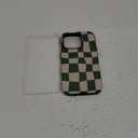SOKAD Magnetic Checkered Phone Case for iPhone 14 Pro, Cute Grids Plaid Checkerboard Pattern Compatible with Magsafe Matte Protective Case Cover with Screen Protector for Girls Women, Green