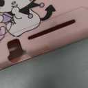 DLseego Devil Rabbit Switch Protective Case Soft TPU Shell Shockproof Scratch Resistant Cover Joy Con Skin with 4PCS Lovely Bunny & Cat Paw Thumb Grips Caps for Switch 2017 - Phone Call Rabbit Pink