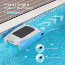 Keenhot Solar Powered Robotic Pool Surface Skimmer Cleaner, Automated Pool Skimmer with 24/7 Continuous Cleaning Dual Charging Modes Smart Obstacle Avoidance Ideal for Most Swimming Pool Types