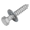 1/4 x 2 (100 Pack) Lag Screw Kit, 100 Screws and 100 washers, Hot Dip Galvanized, Meets ASME B18.2.1 Industrial/Commercial Grade by Makers Bolt