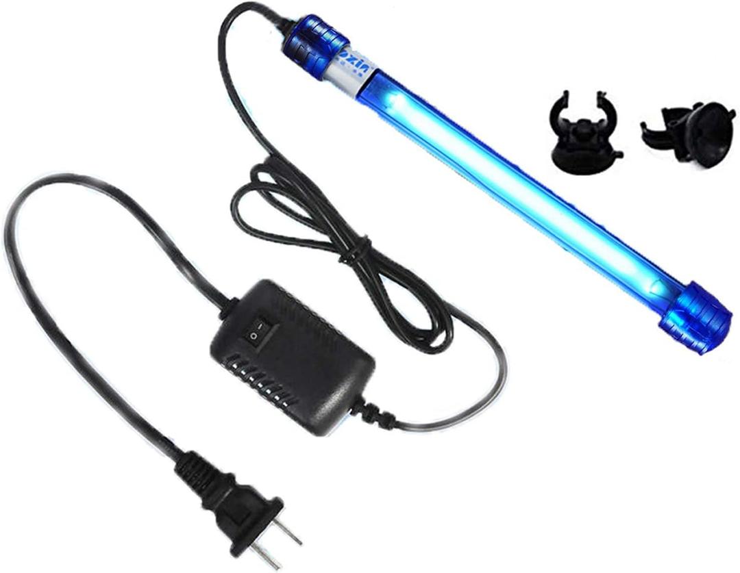 11W U-VC Aquarium Green Clean Light Aquarium Algae Clean Lamp Fish Tank Water Clean Light Green Clear Waterproof Water Clean Lamp for Pond Fish Tank Sump Swim Pool (11W-13inch Length)