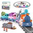Train Set for Toddler Toys,Electric Train Toy for 3-5 Year Old Boy Gifts, Christmas Trains Set for Kids Ages 4-8 with Music, Light,Tracks,Kid Toys for 4 5 6 Year Old Boy Girl Christmas Birthday Gifts