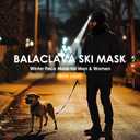 Winter Balaclava Knitted Ski Mask with LED Light - Fleece Lined Full Face Cover Windproof Snow Mask for Skiing, Motorcycling