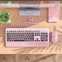 KOPJIPPOM Wireless Keyboard and Mouse Set with Quiet Keys, 2.4G Full Size Ergonomic Keyboard with Wrist Rest, Protective Covers, Soft Touch Silent Design for Windows, Computer, PC and Laptop