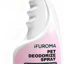 Pet Odor Eliminator Spray | Peach Blossom Scent | Plant-Based & Natural Formula, Pet Friendly, Home & Car | For Urine, Litter Box, Carpet | 16.9 fl oz