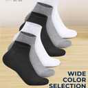 Pembrook Ankle Diabetic Socks for Women and Men - 6 Pairs | Low Cut Neuropathy Socks for Women | Smooth Toe Seams (L)