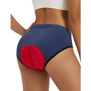baleaf Women's 4D Padded Bike Underwear Cycling Shorts Biking Bicycle MTB Briefs Gear Clothes Biker Padding (X-Large, Navy Blue)