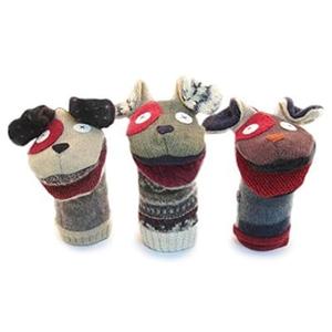 Cate and Levi - Hand Puppet - Premium Reclaimed Wool - Handmade in Canada - Machine Washable (Dog) 1 pc