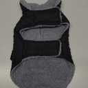 Queenmore Dog Winter Coat Warm Puffer Jacket Waterproof Plush Lining Thermal Cold Weather Vest for Small Medium Large Dogs, Windproof Easy On Pet Jacket Black XS