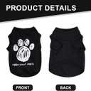 4Pcs Dog Clothes for Small Dogs, Puppy Shirts Teacup Chihuahua Yorkie Clothes, Soft Letter Security Pet Cat Summer Spring Shirts (XS)