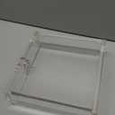 IEEK Acrylic Luncheon Napkin Holder,Decorative Napkin Tray for Dining Table and Kitchen,Clear Flat Napkin Holders Tissue Dispenser,7.1 x 7.1 x 2.6 inches