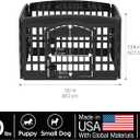 IRIS USA Dog Playpen with Door, 24 4 Panel Pet Exercise Pen Indoor Outdoor Puppy Play Pen, Portable Plastic Pet Fence for Small Medium Dogs, Foldable 35 x 35 x 24, Black