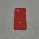 ZHK Liquid Silicone Designed for iPhone 15 Plus Case with Magnet Stand, [Precise Camera Lens Protection][Mil-Grade Drop Shockproof][Soft Anti-Scratch Microfiber Lining] Slim Fit Cover, Red