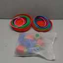 76 Pcs 4 Sets 18 Inch Plastic Ring Toss Game for Kids Colorful Tossing and Active Play Set Travel Ring Toss Quoits Toy Portable Carnival Games Indoor Outdoor Birthday Party Halloween Playground
