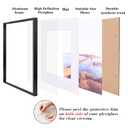 wyooxoo 16x16 Picture Frame Black Aluminum Poster Frame with Polished Plexiglass 16 x 16 Metal Gallery Wall Frame without mat for Photos, Artworks,Puzzle