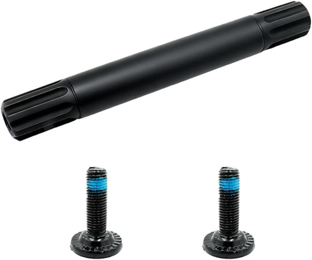 Cranks Parts BMX Crank axle CrMo 19mm 8T 150mm Long incl. 2 axle Bolts 8 Spline Spindle & Bolts for 19mm Bottom Bracket Black