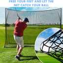 Amazgolf Golf Net,10Ft,15Ft,20Ft,25Ft, 30Ft, 40Ft Golf Practice Net,Sports Practice Barrier Net, Heavy Duty Ball Netting Golf Hitting Net, DIY Ball Net,Baseball Net Hockey Net and Chipping Net