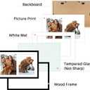 Golden State Art, 12x19 Black Wood Collage Picture Frame with White Mat - Displays Two 8x10 Photos - Real Glass, Sawtooth Hanger, Swivel Tabs - Wall Mounting - Great for Collages, Weddings, 1 Pack