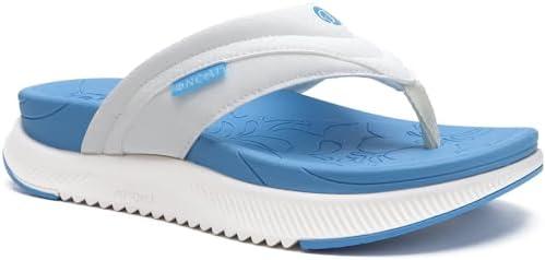 ONCAI Women's Orthotic Cushion Flip Flops Recovery Walking Sandals for Women with Arch Support Summer Comfortable Slip On Flip Flops for Womans, Size 9.5