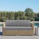 idee-home Outdoor Cushions for Patio Furniture, Waterproof Outdoor Seat Cushion Hampton Bay Deep Seat Replacement Cushions for Garden Size: 26.5 X 26.5 