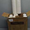 RACETOP 8 oz Disposable Coffee Cups [500 pack], Hot Coffee Cups 8 oz, Ideal for Office, Home, Party(500 pack) (White)