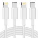 USB C to Lightning Cable 2Pack 3FT [MFi Certified], iPhone Fast Charger Cable Power Delivery iPhone Cables Type C iPhone Charger Cord Fast Charging for 14/13/12/11/XS/XR/X/8/7/6, iPad, AirPods (2P1M)