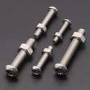 M6-1.0 x 25mm Button Torx Drive Head Machine Screws with Stainless Steel Hex Nuts, Torx with Pin Tamper Resistant Security Screws, 304 Stainless Steel 18/8, 20 Sets