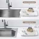 YOHOM Draining Board Tray for Under-Mount Sink Drain Board Plastic Dish Drainer Board for Kitchen Counter Utility Draining Board (White)