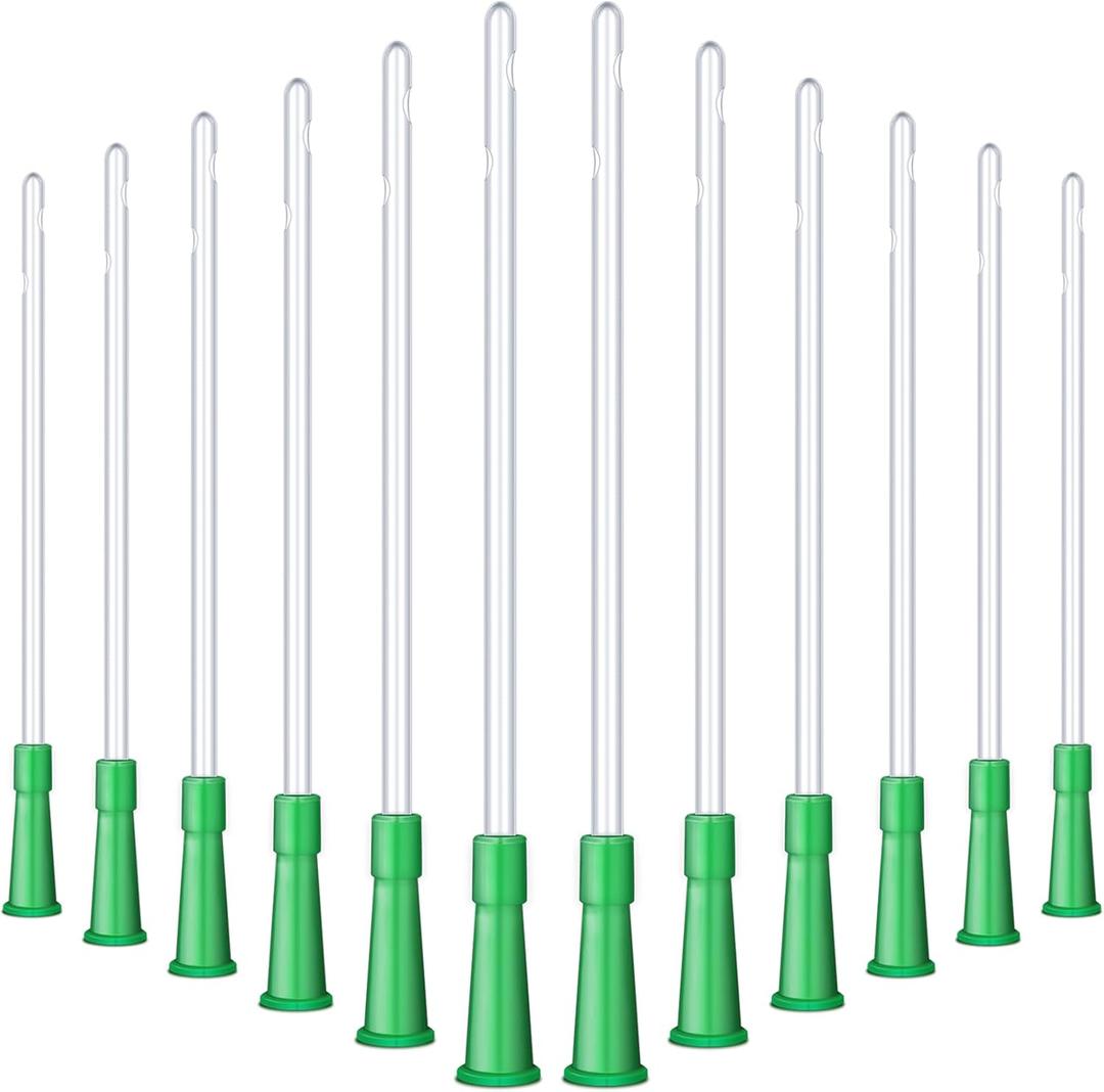 Nuanchu PVC Replacement Tubings Supplies Tubes Kit Clear Replacements Hose with Flexible Rounded End for Smooth Insert(16 FR,120 Pieces)