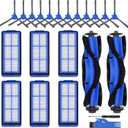 Replacement Parts for Eufy 11S Max, Accessories Kit for 15C Max, 30C Max, G30, G30 Edge, G30 Hybrid Robotic Vacuum Cleaner, Includes 12 Side Brushes, 6 Filters, 2 Roller Brush, Not for 11S (20 PACK)