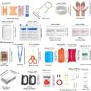 Survival Kit, 252Pcs Survival Gear First Aid Kit with Molle System Compatible Bag and Emergency Tent, Emergency Kit for Earthquake, Outdoor Adventure, Hiking, Hunting, Gifts for Men Women (Black)