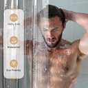 AmazerBath Shower Curtain Liner, 100% EVA Luxury Soft Clear Grey Heavy Duty Shower Curtain and Liner 2-in-1, 72x72 Plastic Weighted Bathroom Shower Curtain, 12 Rustproof Grommets & Heavyweight Stones