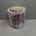 Small Trash Can with Lid Watercolor Animals African Elephant with a Kid Sketch Garbage Bin Wood Waste Bin Press Cover Round Wastebasket for Bathroom Bedroom Kitchen 7L/1.8 Gallon