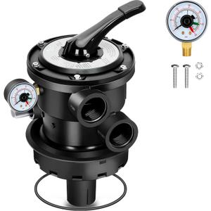 SP0714T Variflo Top-Mount Multiport Valve Compatible with hayward Above-Ground Pro or VL Series Sand Filters, Replace SP0714T,SP0714tx,SP714,SP714A,SP714B 1-1/2-Inch FIP 7-Positions Control Valve