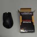 VEGCOO Wireless Gaming Mouse, C30 Silent Click Wireless Rechargeable Gaming Mouse with Double-Click Key and Colorful LED Lights, 3 Level Adjustable DPI, 400mah Lithium Battery for Gaming and Working