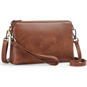 GAEKEAO Crossbody Bags for Women RFID Blocking Leather Cross Body Bag Purses Women's Crossbody Handbags with Wristlet Strap