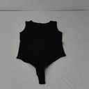 Women's Tummy Control Shapewear Bodysuit High Neck Seamless Body Shaper Sleeveless Racerback Thong Body Suit Tank (Black)
