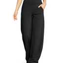 G4Free Wide Leg Dress Pants for Tall Women Flare Yoga Pants with Pockets Comfy Stretchy Lounge Casual Long Pants(Black,XXL,33")
