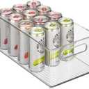 iDesign Kitchen Binz BPA-Free Plastic Deep Stackable Organizer with Handles - 8" x 6" x 14.5", Clear