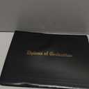 GraduationMall Imprinted Diploma Cover for Certificate 8.5''x 11'' Black,1-Pack