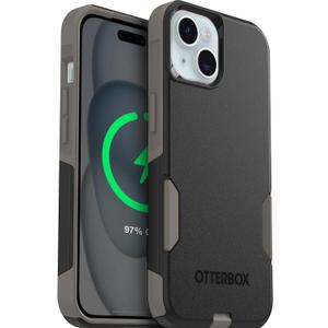 OtterBox iPhone 17e, 16e, 15, 14, & 13 Commuter Series Case - Slim & Tough, Pocket-Friendly, with Port Protection - Black/Grey