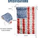 Patriotic Flower American Garden Flag Spring Summer Yard Decor 4th of July Memorial Independence Day Decorations Red White Blue Poppy Banner for Outside 28x40 Double Sided