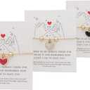 Smilebelle Galentines Day Gifts for Best Friend, Best Friendship Bracelets for 2/3 Sisters Bracelets, Valentines Day Gifts 14K Gold Adjustable Besties Matching Bracelet, Friendship Handmade Jewelry for Friends