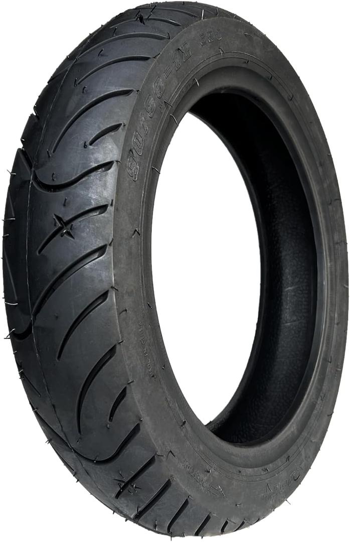 90/90-12 Scooter Tire 12 inch Tubeless Tire Front or Rear Tire Thickened Anti-Skid