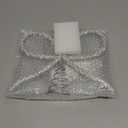 Christmas Decorations - Christmas Decor - Silver Glass Rhinestone Bow Tree Topper - Xmas Holiday Tree Top Decoration for Indoor Outdoor Home Room Party