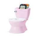 Summer Infant My Size Potty with Transition Ring & Storage, Pink -Realistic Potty Training Toilet-Features Interactive Toilet Handle, Removable Potty Topper and Pot, Wipe Compartment and Splash Guard 